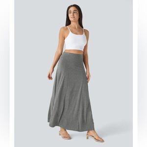 HALARA NWT High Waisted Size Zipper Causal Flare Maxi Skirt Size XL